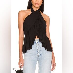 Free People Chrissy Cross Tank - Black
